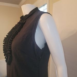 Adrienne Vittadini Sleeveless A-line Dress with Pleating Details, Sz 4